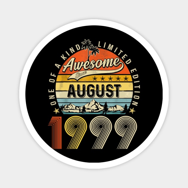 Awesome Since August 1999 Vintage 24th Birthday Magnet by Benko Clarence